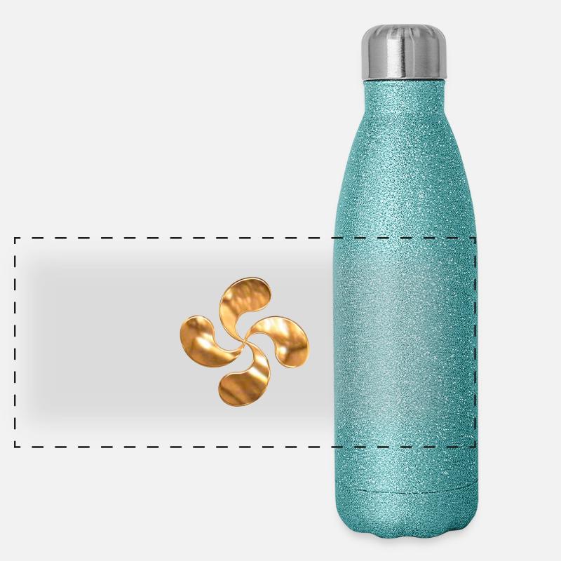 croix basque Gourde isotherme panoramique pailletée 500 ml