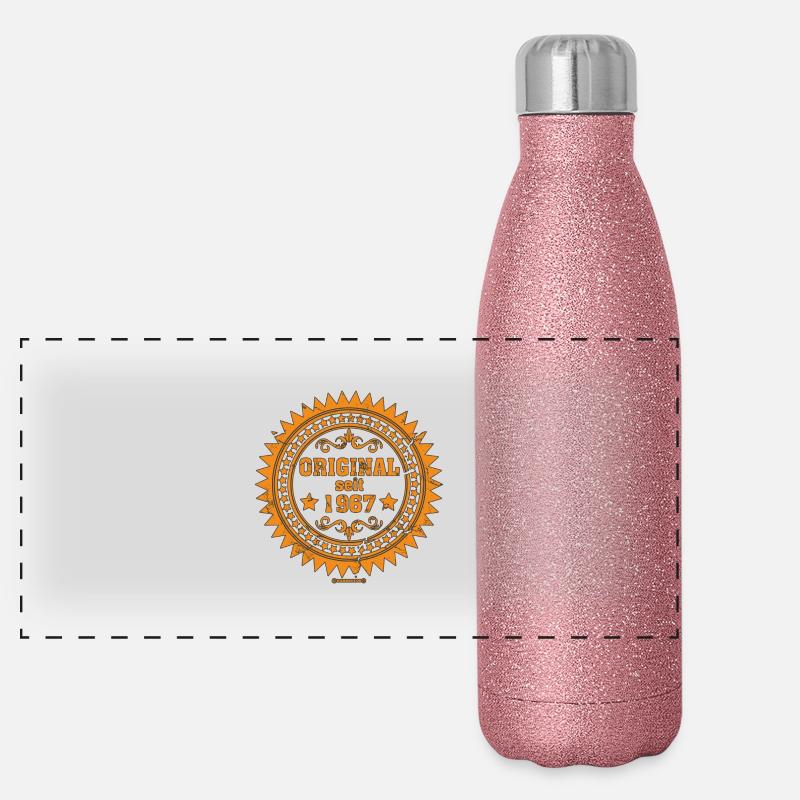 Used look Original seit - 1967 - RAHMENLOS Vintage Panorama Glitzer Isolierflasche 500 ml