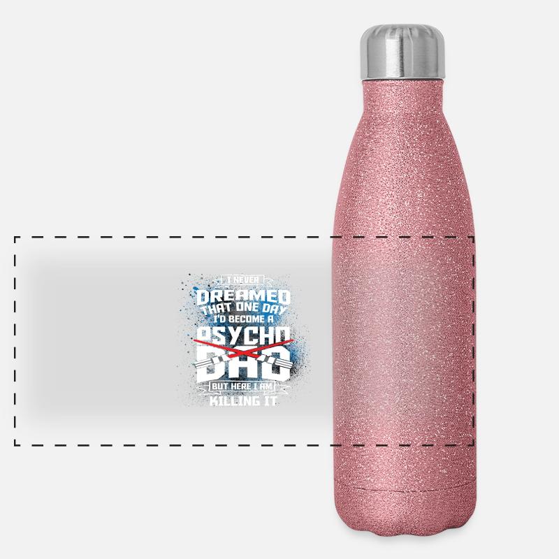 PSYCHO DARTH DAD X2X Panorama Glitzer Isolierflasche 500 ml