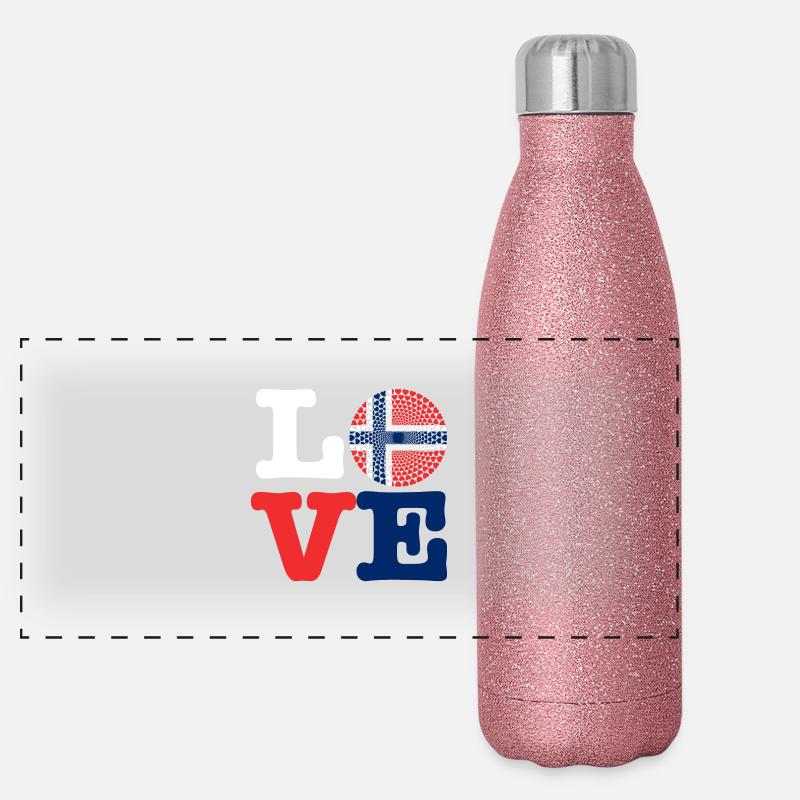 NORWAY HEART Panoramic Glitter Thermal Bottle 500 ml