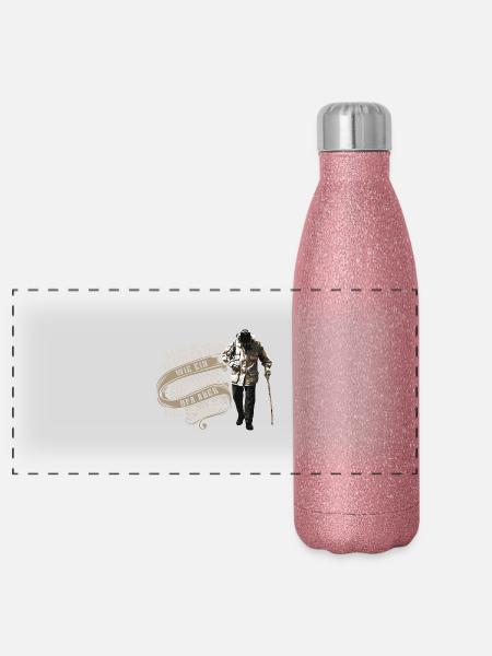 WANDER OPA - Panorama Glitzer Isolierflasche 500 ml - Pink Glitzer - Vorne