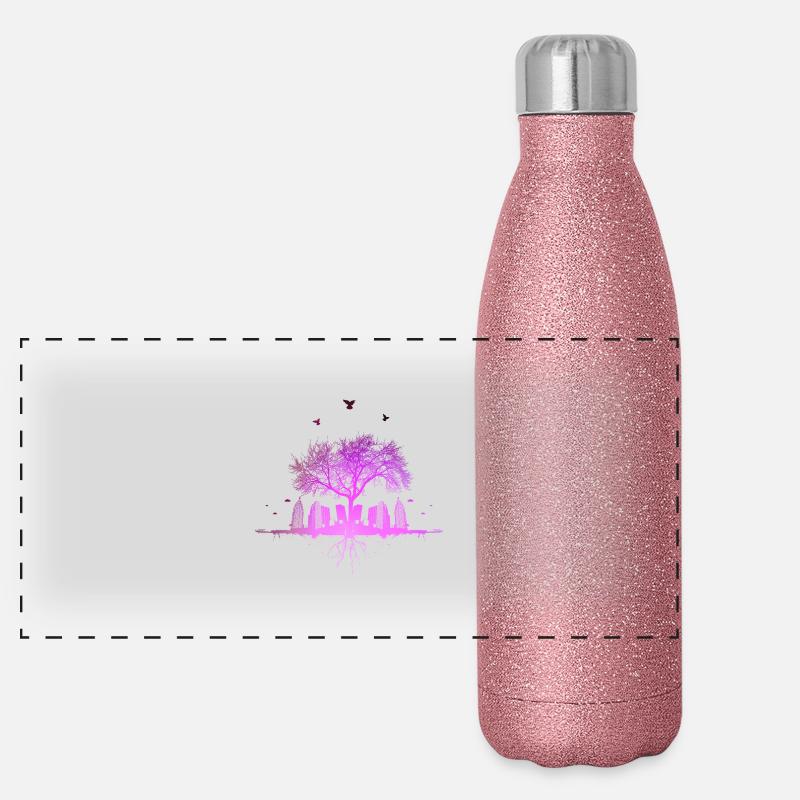violet city Gourde isotherme panoramique pailletée 500 ml