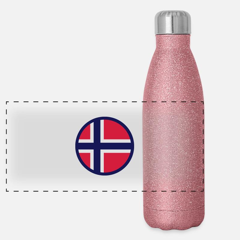 Marqué par la Norvège Gourde isotherme panoramique pailletée 500 ml