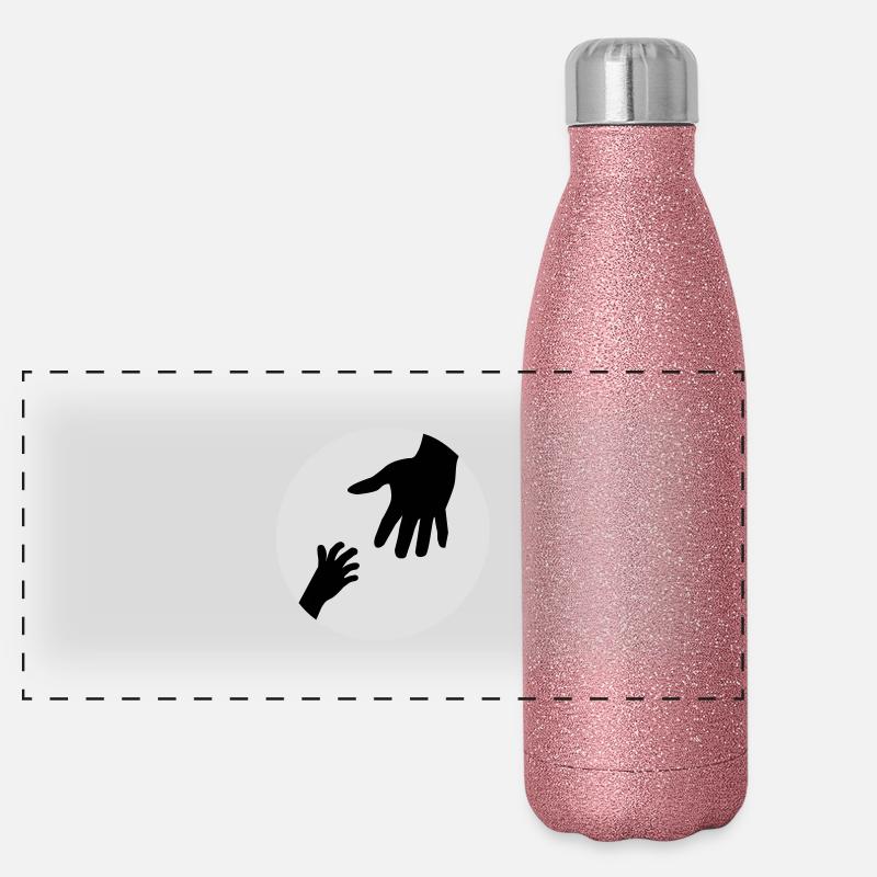 hands - Panorama Glitzer Isolierflasche 500 ml - Pink Glitzer