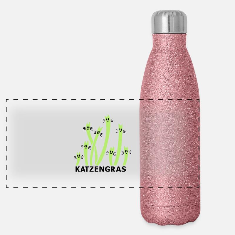 Herbe à chat 2 Gourde isotherme panoramique pailletée 500 ml