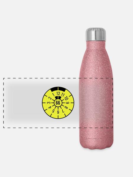 TÜV 1966 - Panorama Glitzer Isolierflasche 500 ml - Pink Glitzer