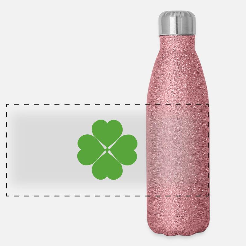 Kleeblatt Panorama Glitzer Isolierflasche 500 ml