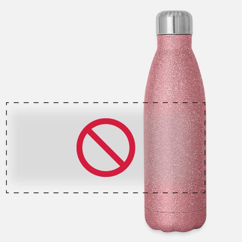 verboten_f1 - Gourde isotherme panoramique pailletée 500 ml - paillettes roses