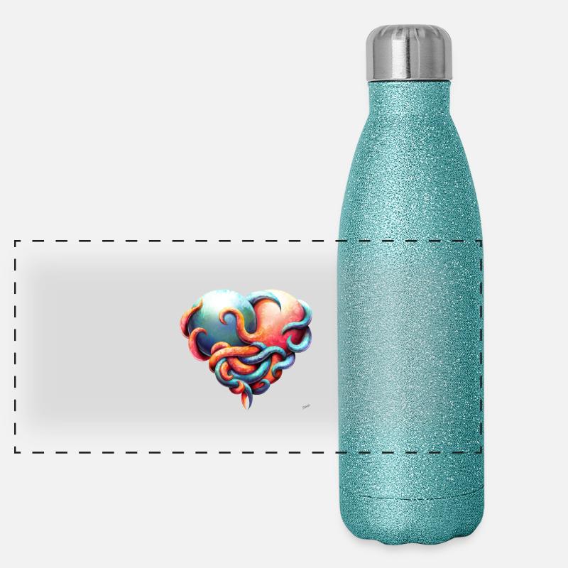 Big hugtopus Gourde isotherme panoramique pailletée 500 ml