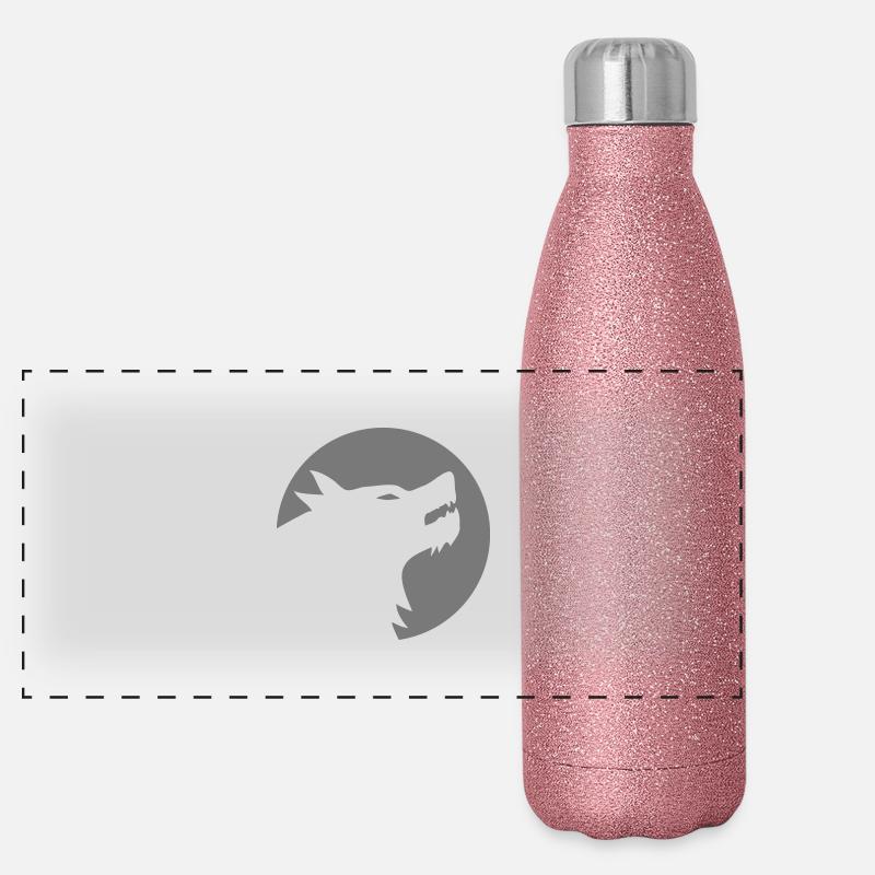 Wolf Panorama Glitzer Isolierflasche 500 ml