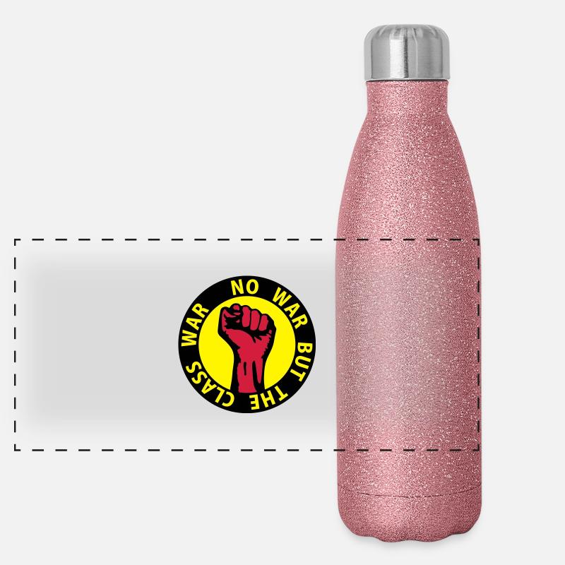 3 colors - no war but the class war - against Panoramic Glitter Thermal Bottle 500 ml