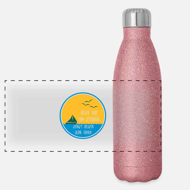 Reise vor dem Sterben Geschenk Panorama Glitzer Isolierflasche 500 ml