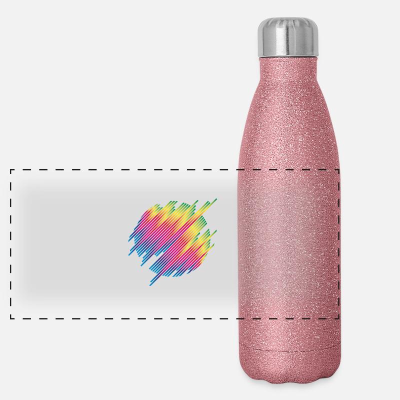 circ-line-abstract Panoramic Glitter Thermal Bottle 500 ml