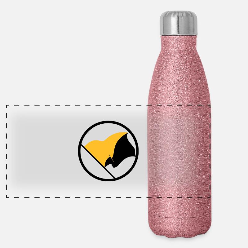 Capitalisme Anarcho Gourde isotherme panoramique pailletée 500 ml