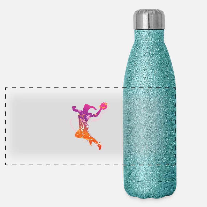 handball female de Panorama Glitzer Isolierflasche 500 ml