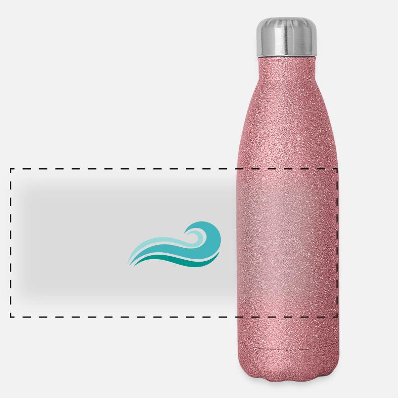 Welle Panorama Glitzer Isolierflasche 500 ml