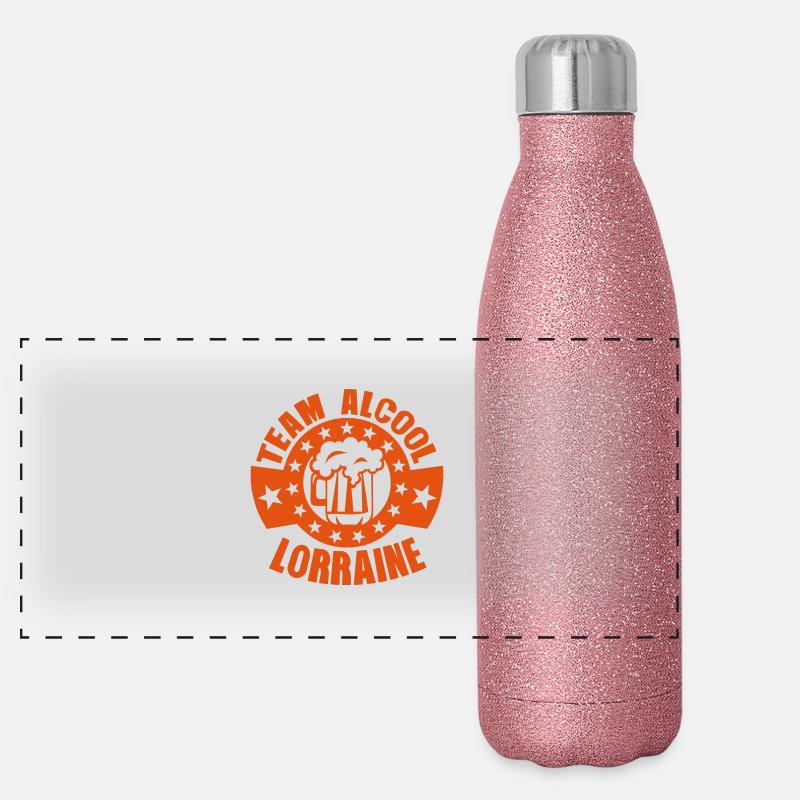lorraine team alcool biere logo Gourde isotherme panoramique pailletée 500 ml