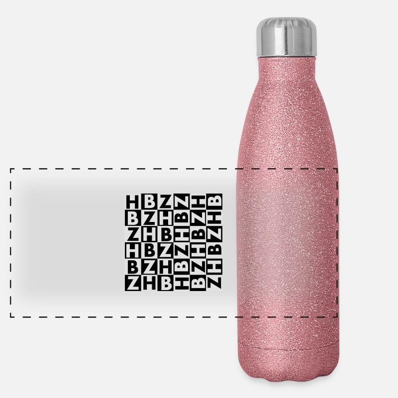 BRETAGNE - BREIZH - BZH DESIGN Gourde isotherme panoramique pailletée 500 ml