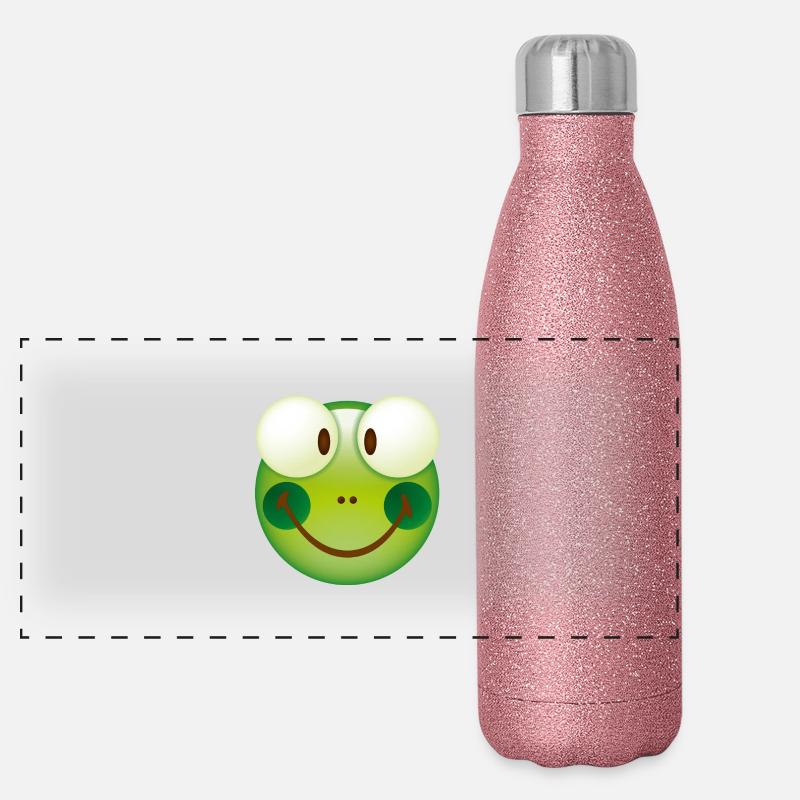 Smiley Frog Panorama Glitzer Isolierflasche 500 ml