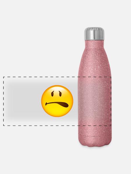 Smiley fear - Panorama Glitzer Isolierflasche 500 ml - Pink Glitzer - Vorne