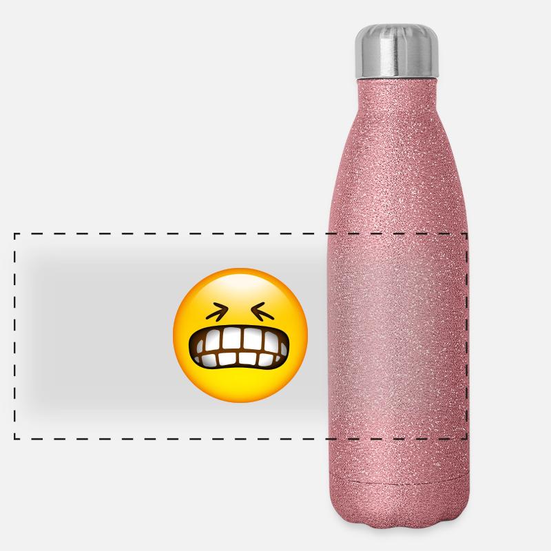 Smiley Desperate Gourde isotherme panoramique pailletée 500 ml