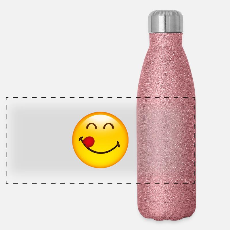 Smiley Tasteful Panoramic Glitter Thermal Bottle 500 ml