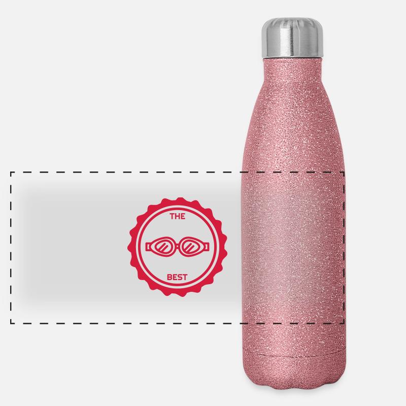 Swimming / Schwimmen / Natation / Swimmer Panoramic Glitter Thermal Bottle 500 ml