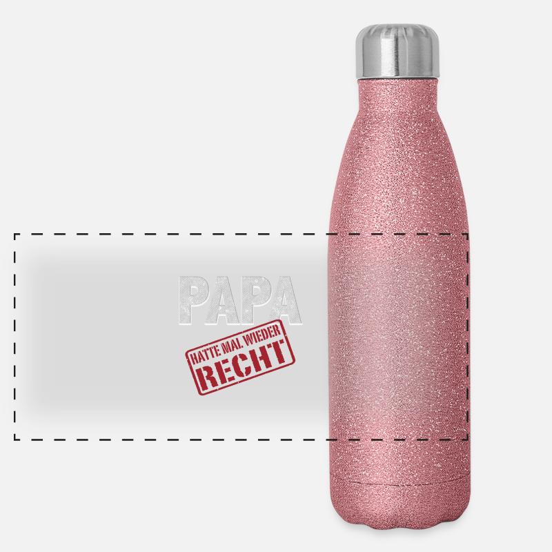 Papa hatte mal wieder Recht Panorama Glitzer Isolierflasche 500 ml