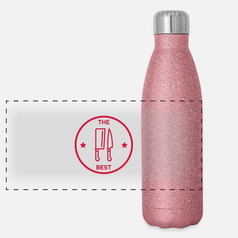 Butcher Metzger Boucher Carnicero Meat BBQ Panoramic Glitter Thermal Bottle 500 ml