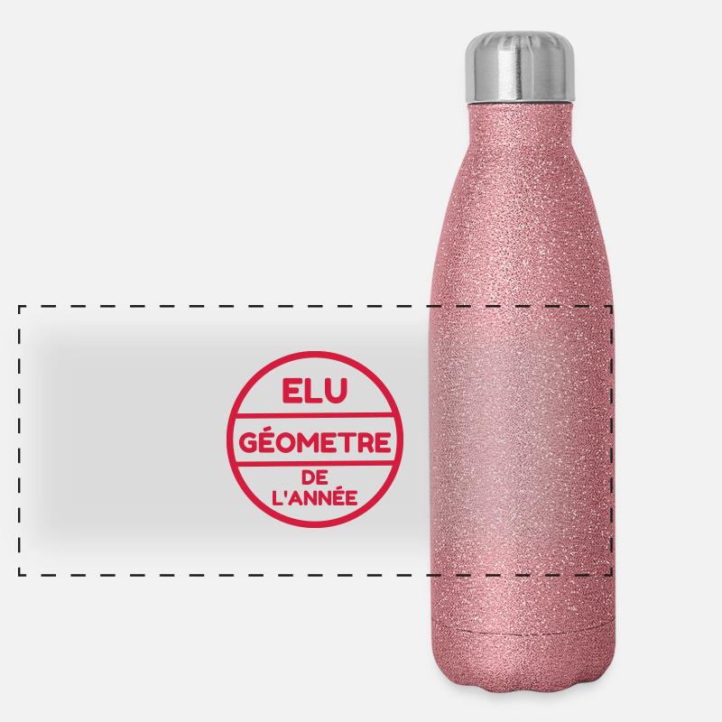 géomètre / topographe / topographie / geometre Gourde isotherme panoramique pailletée 500 ml