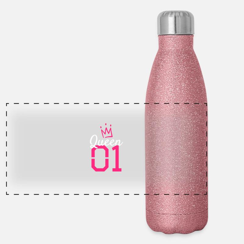 Couronne reine 01 Gourde isotherme panoramique pailletée 500 ml