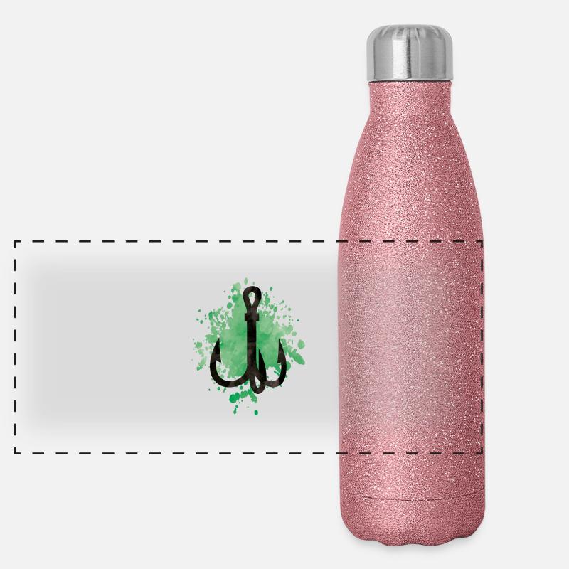fishing hook Panorama Glitzer Isolierflasche 500 ml
