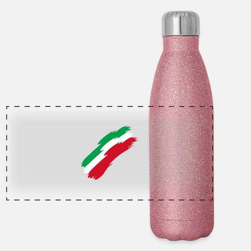 Iran - drapeau - couleurs - couleurs nationales - cadeau Gourde isotherme panoramique pailletée 500 ml