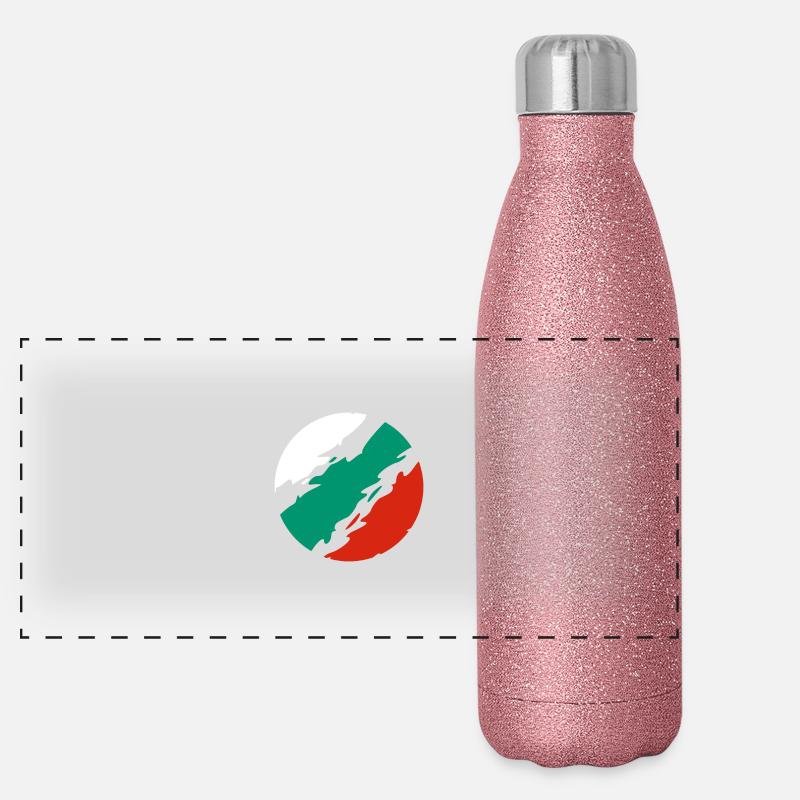 Bulgarien Fahne Panorama Glitzer Isolierflasche 500 ml