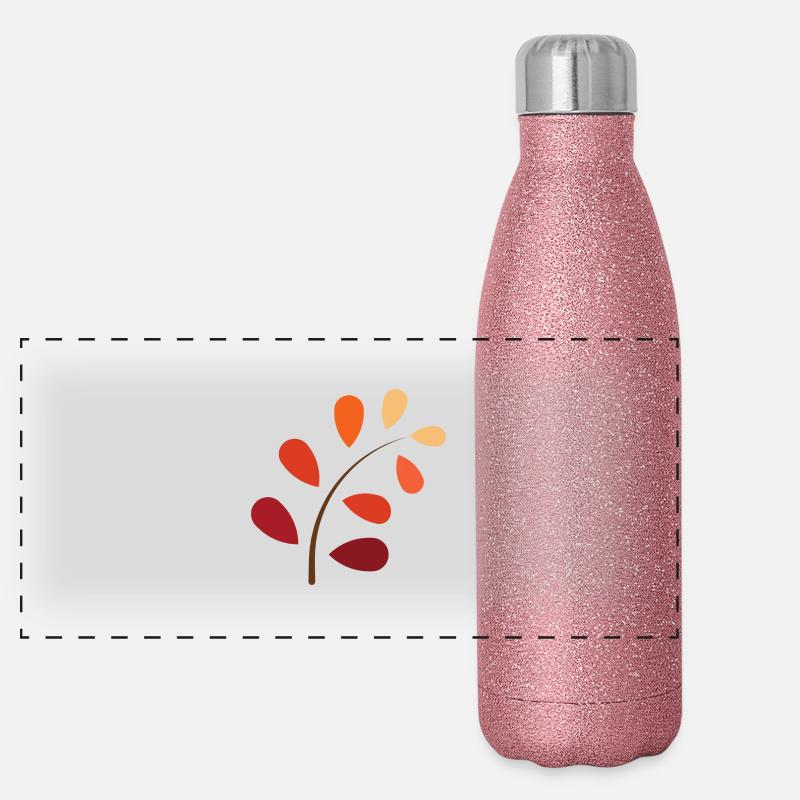 Autumn Branch with Gradient – Naturally Beautiful Panoramic Glitter Thermal Bottle 500 ml
