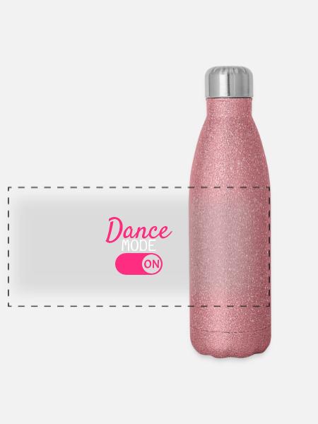 Rhythm Dancing Dance - Panoramic Glitter Thermal Bottle 500 ml - pink glitter - Front