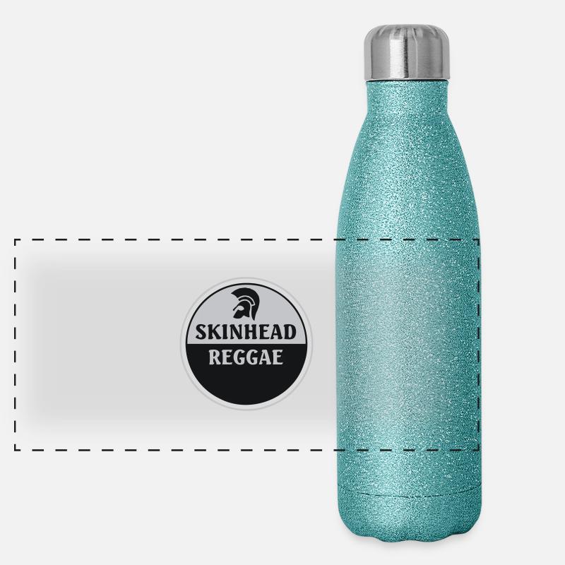 Skinhead Reggae Panorama Glitzer Isolierflasche 500 ml