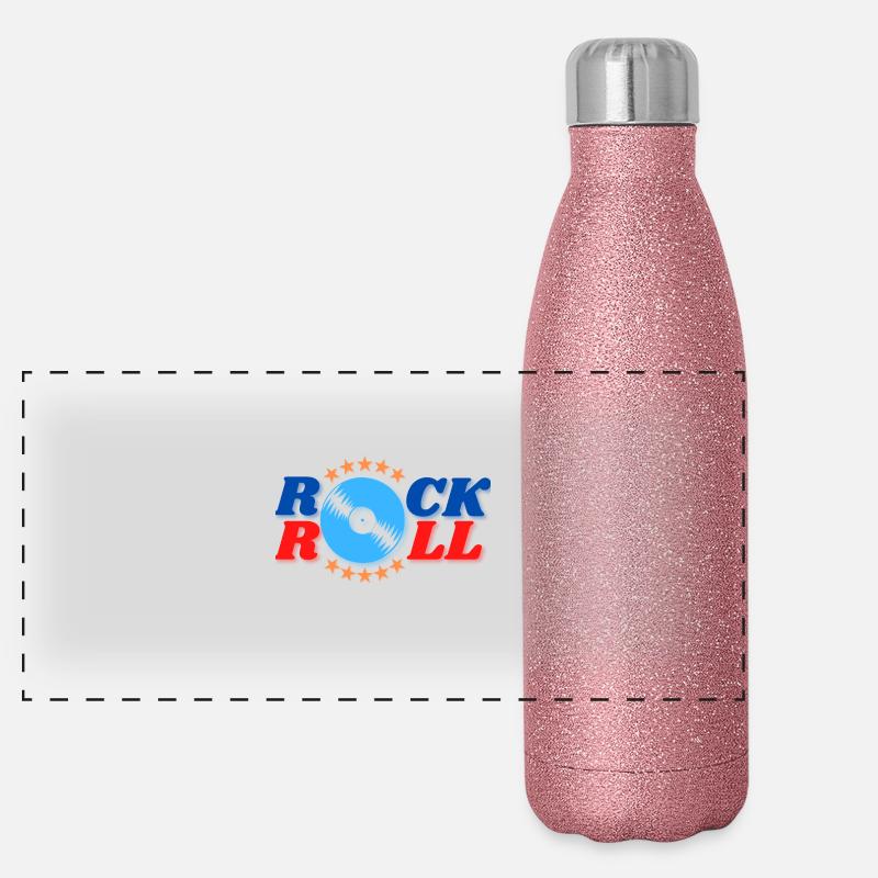 ROCK 'N' ROLL DISCO Gourde isotherme panoramique pailletée 500 ml