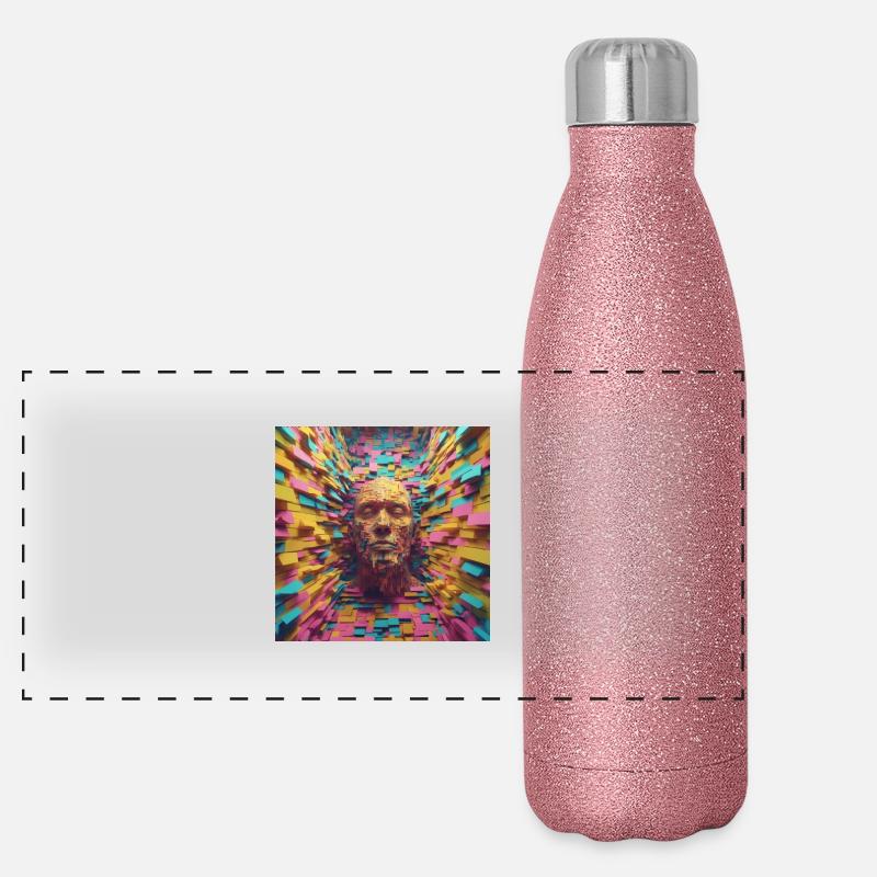 Im Gedankenstrom Panorama Glitzer Isolierflasche 500 ml