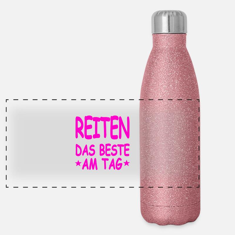 Reiten Panorama Glitzer Isolierflasche 500 ml