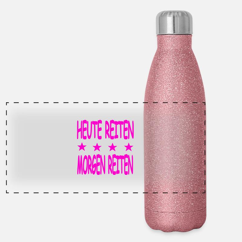 Reiten Panorama Glitzer Isolierflasche 500 ml