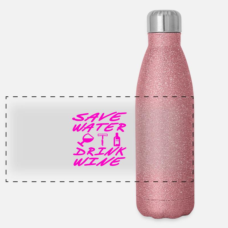 Wine Panoramic Glitter Thermal Bottle 500 ml