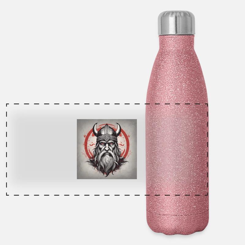 Odin Wikinger Gott Panorama Glitzer Isolierflasche 500 ml