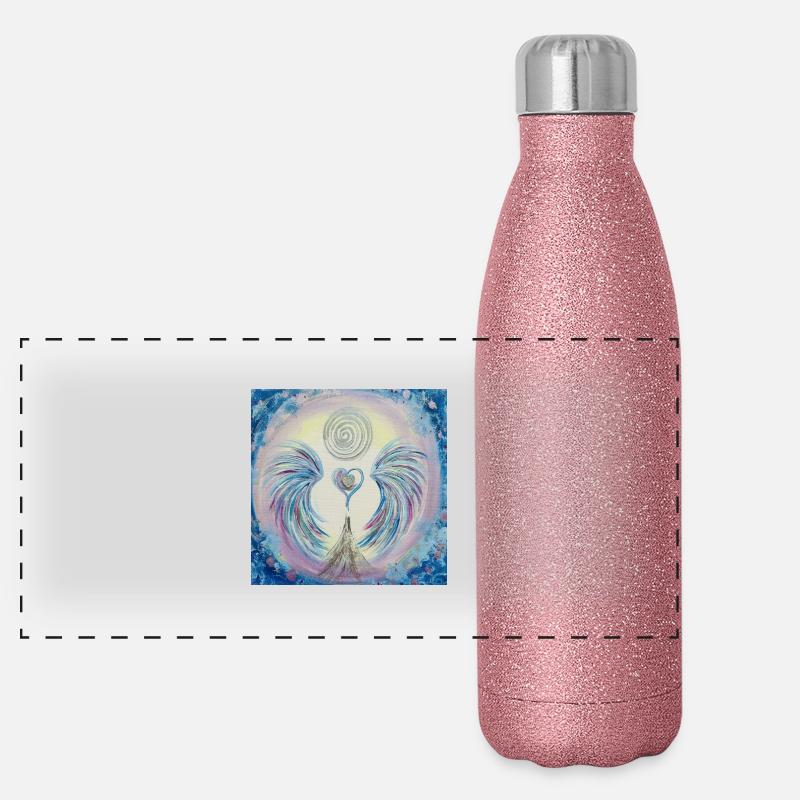 Herzengel Feldbereinigung Panorama Glitzer Isolierflasche 500 ml