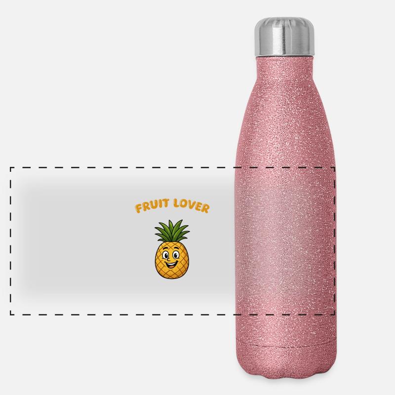 Ananas Gourde isotherme panoramique pailletée 500 ml