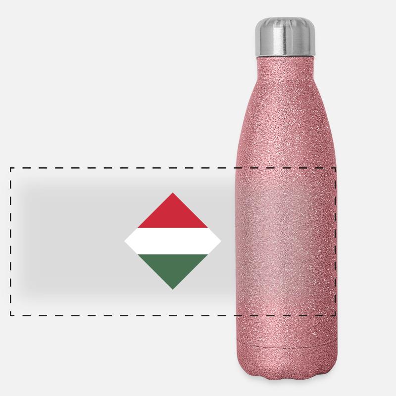 Ungarn Panorama Glitzer Isolierflasche 500 ml