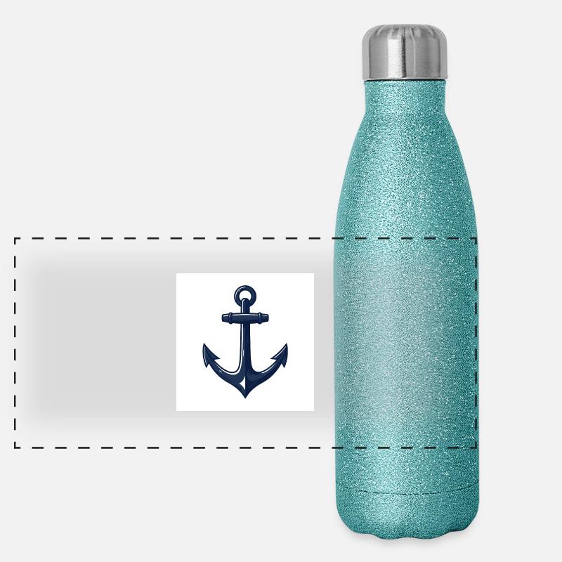 Jeter l’ancre, larguer les amarres – l’aventure en haute mer Gourde isotherme panoramique pailletée 500 ml