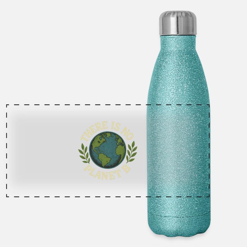 Non c'è un pianeta b Borraccia termica panoramica glitter 500 ml