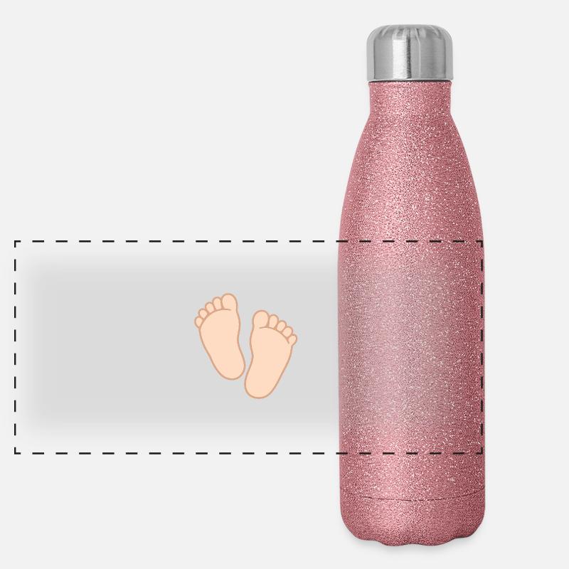 Sweet Baby Feet - Small Traces, Big Love Panoramic Glitter Thermal Bottle 500 ml