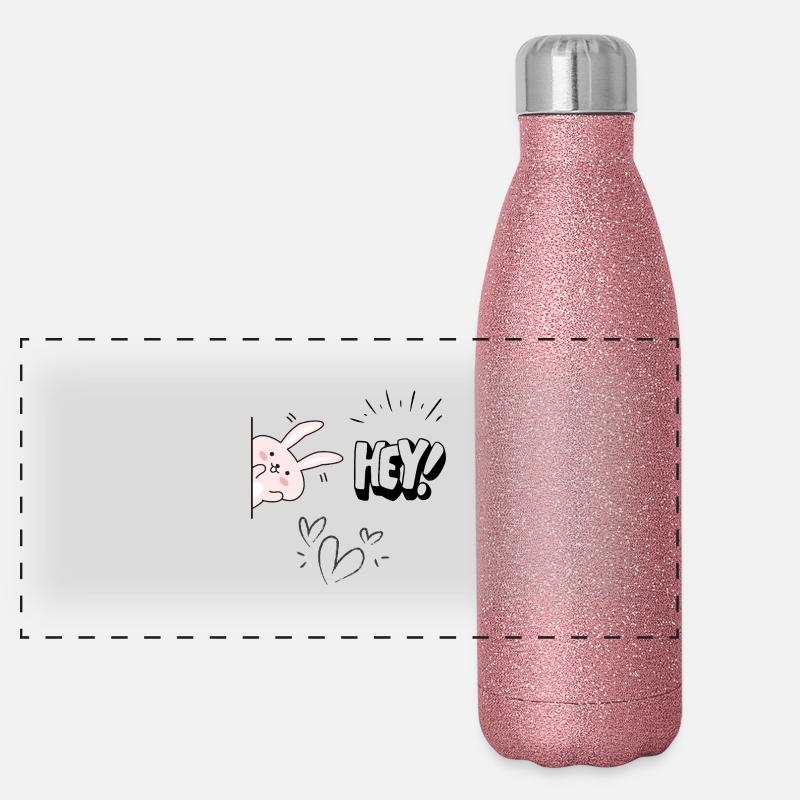 hey! Here I am Panorama Glitzer Isolierflasche 500 ml
